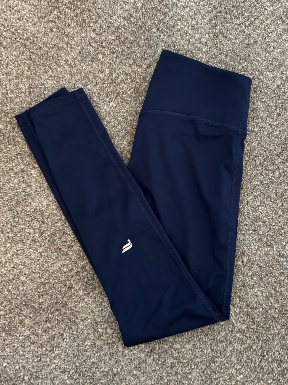 Fabletics Navy High-Waist No Front Seam Leggings